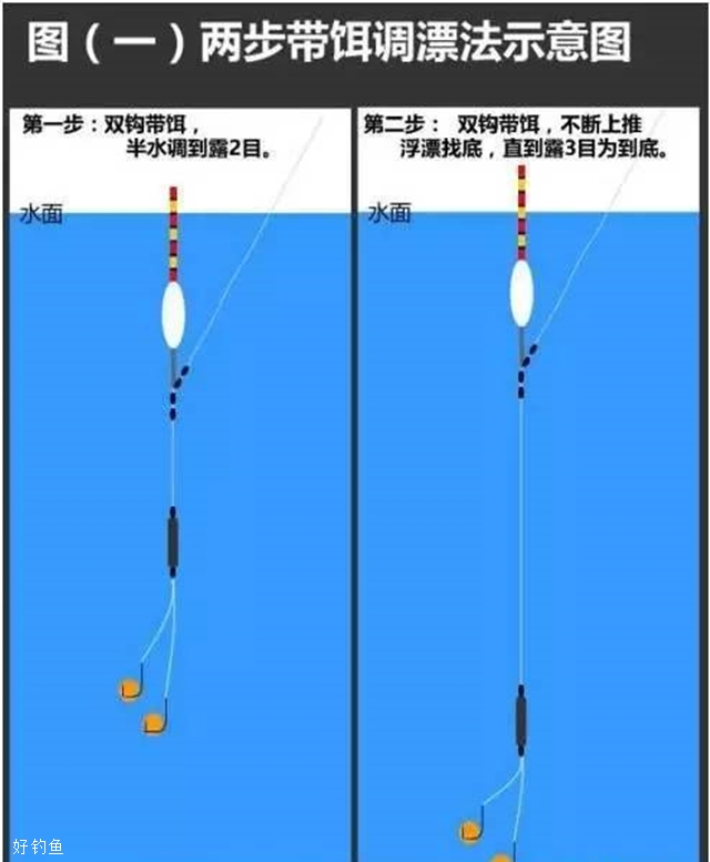 图解带饵调漂的简单方法 - 钓鱼人