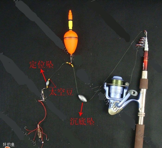 海竿钓法的组钩配置与饵料技巧