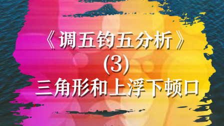 程宁讲调五钓五分析03 三角形和上浮下顿口 [视频]