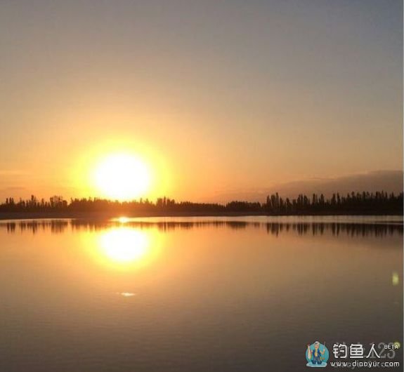 水库傍晚风景