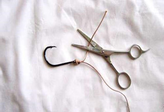 直柄鱼钩和带环鱼钩的6个绑法步骤