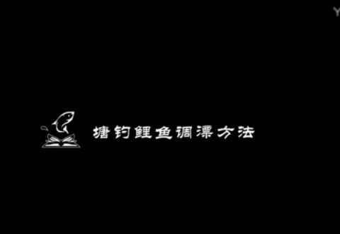 渔课堂 鱼塘钓鲤鱼的调漂方法 [视频]